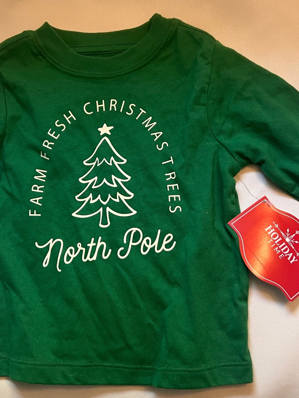 Holiday Time Green Long Sleeve 'NWT Toddler Christmas Tree 12 Months